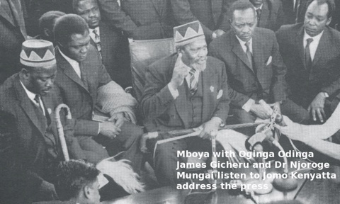 Tom Mboya with Jomo Kenyatta